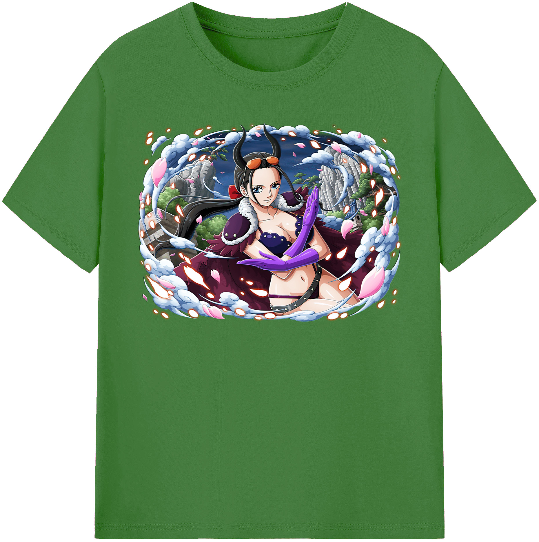 ワンピース ニコ・ロビン ONE PIECE Nico Robin レディースカジュアルプリントTシャツ（綿100％）